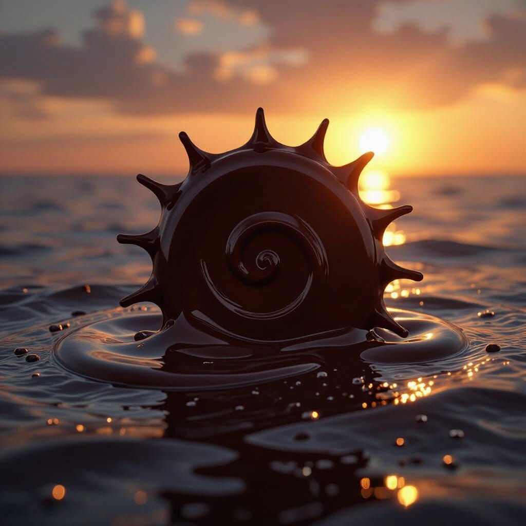Chocolate Sun Melts on Dark Chocolate Sea