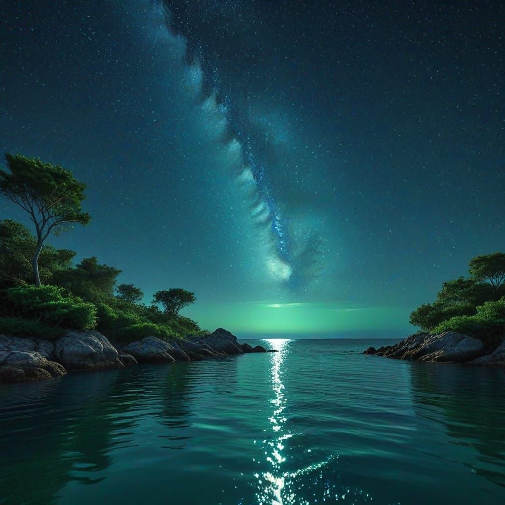 Starry Night Over Green Archipelago