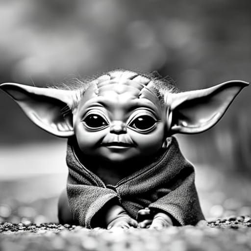 Detailed Baby Yoda Photography in 8k Resolution