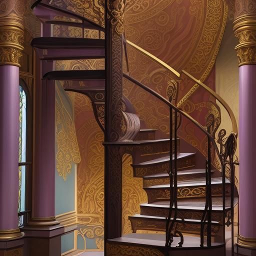 Italianate Art Nouveau Architecture in Klimt Style