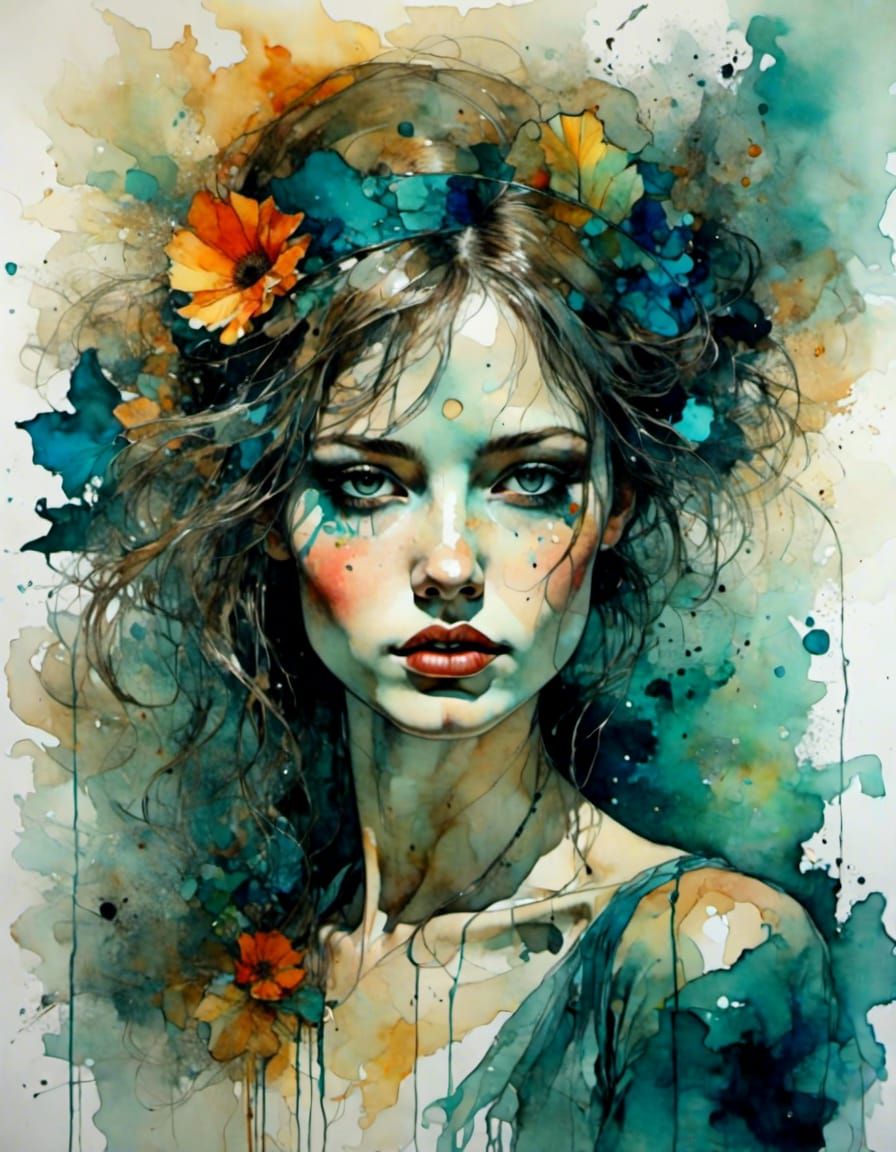 Neurographic Ink Abstract Drawing