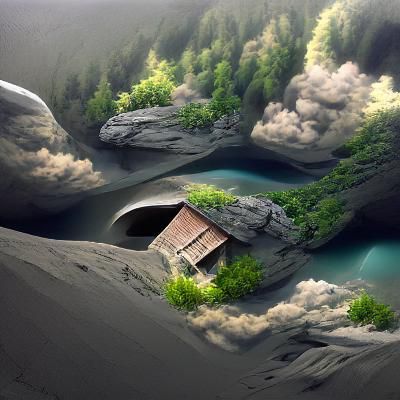 Detailed Matte Painting of a Secret Hideout