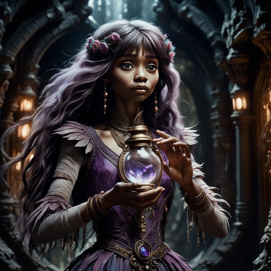 “A mysterious woman resembling an hourglass poses against a ...