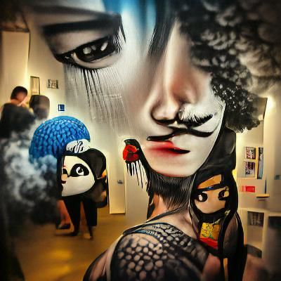 Surrealistic experience at the art gallery