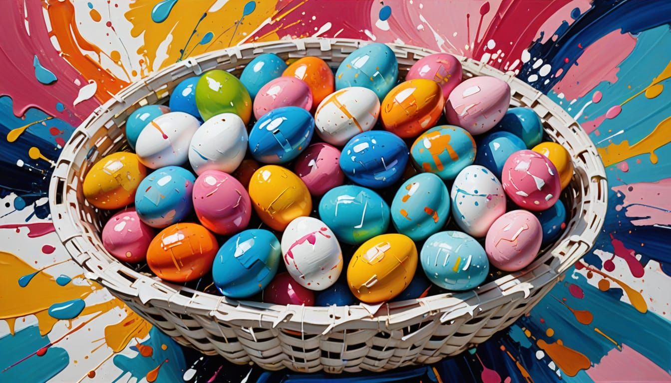 Vibrant Neo-Expressionist Easter Egg Masterpiece