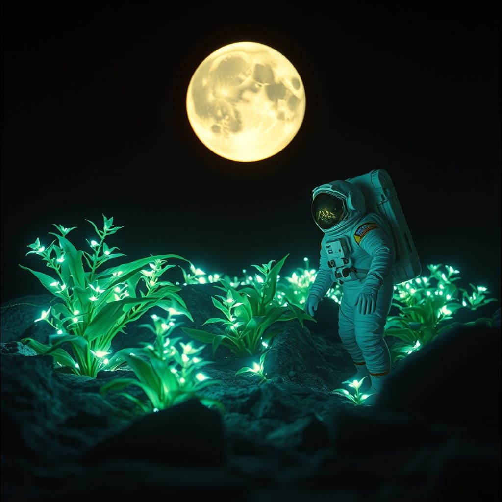 Bioluminescent Oasis Discovered on Dark Side of Moon