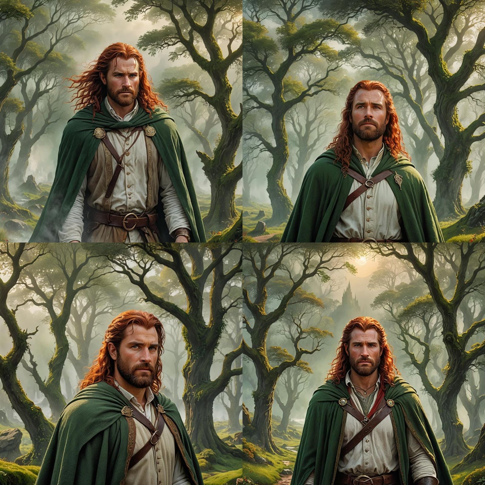 Lord of the Rings Style Portrait of a Redhead Man
