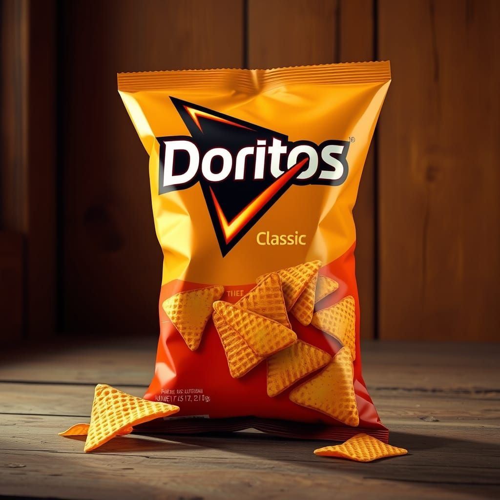 Doritos Classic Chips in Vibrant Digital Painting Style
