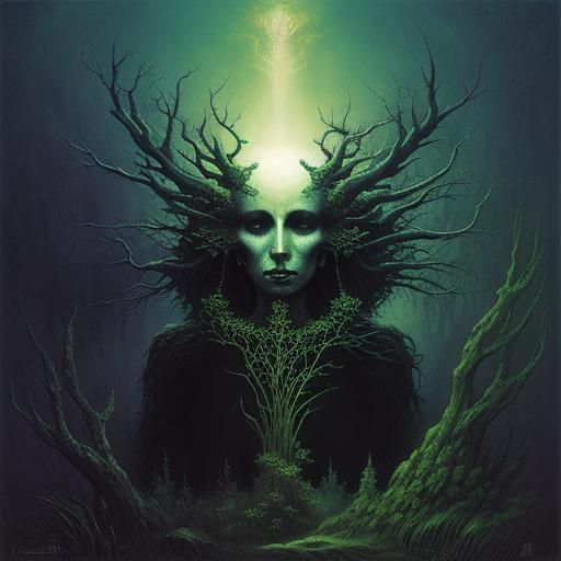 Ethereal Fairy in Dystopian Surrealism Style