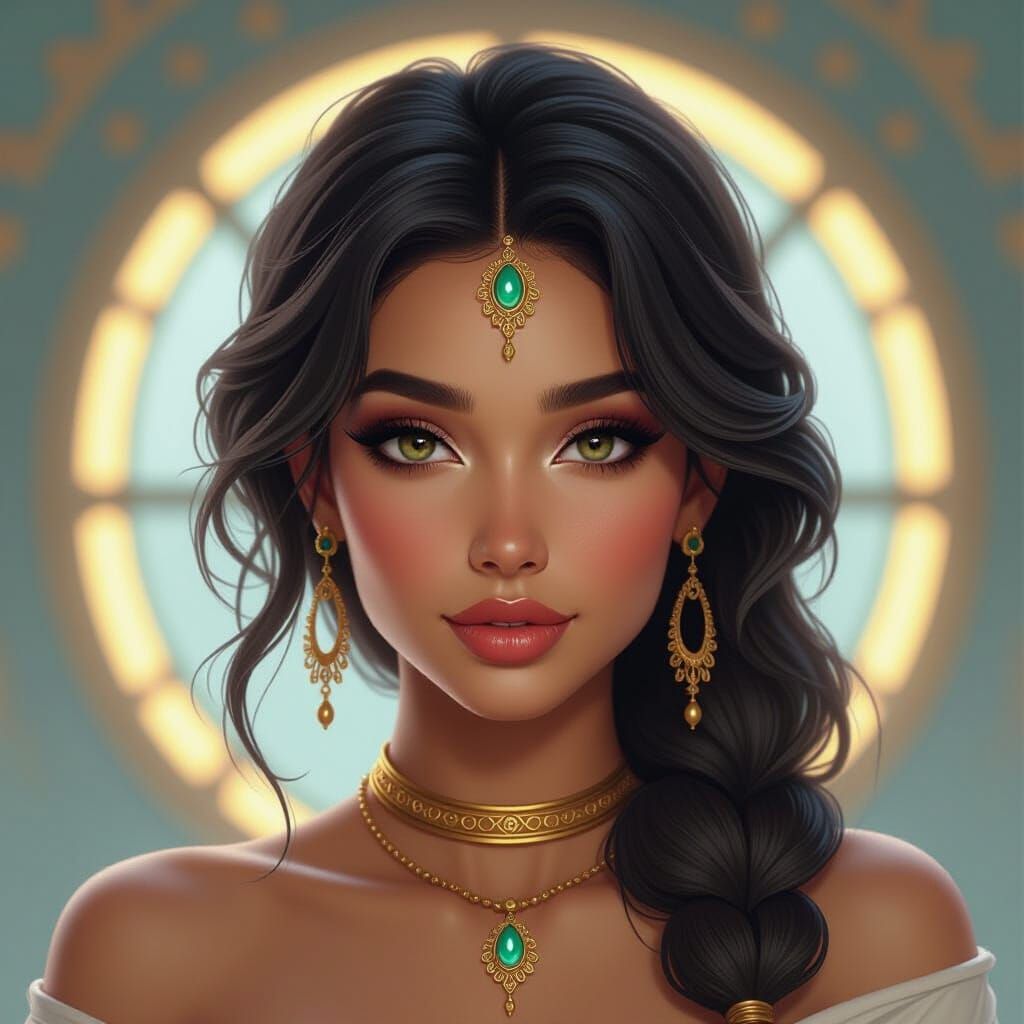 Exotic Female Savant Portrait in Dynamic Lighting