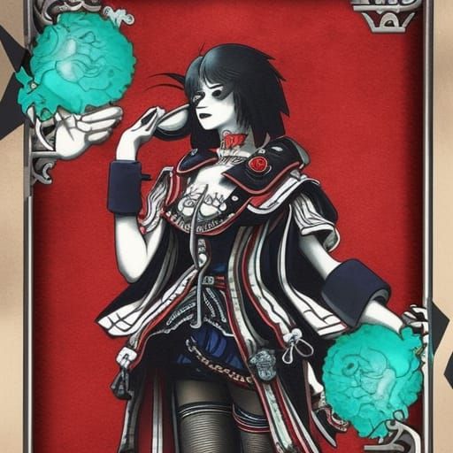 Playing Card People in Anime Style