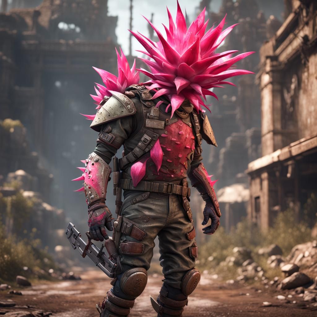 a dragon fruit soldier