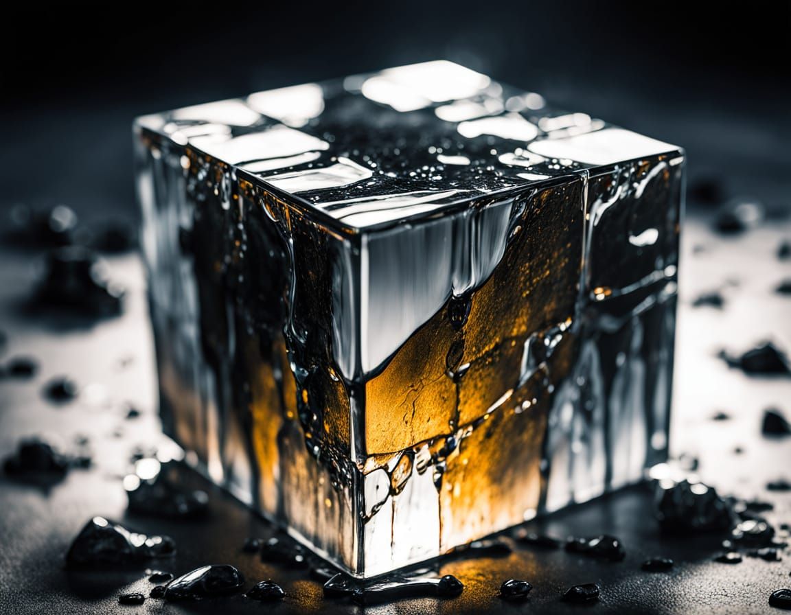 Toxic Glass Cube in Ominous Void