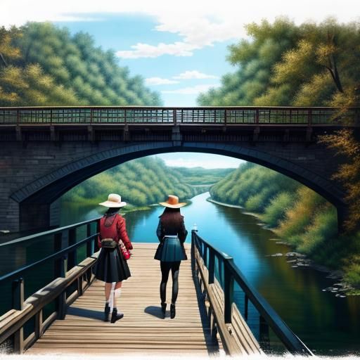 Hyperrealistic Bridge Conversation: Three Women Discuss