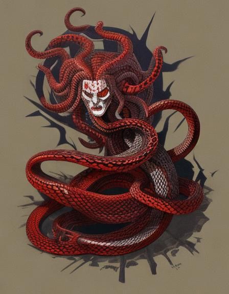 Serpentine Medusa in Crypt