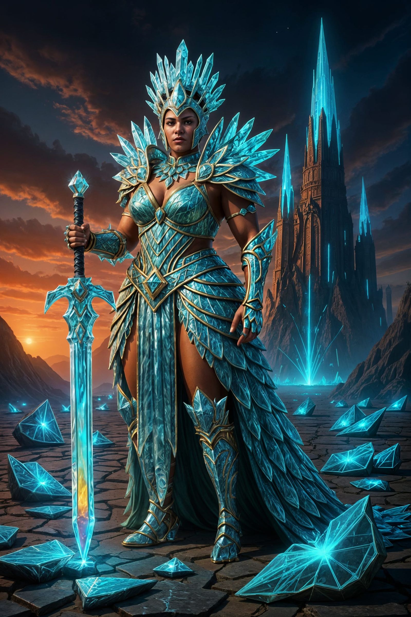 Majestic Queen in Articulated Glass Armor