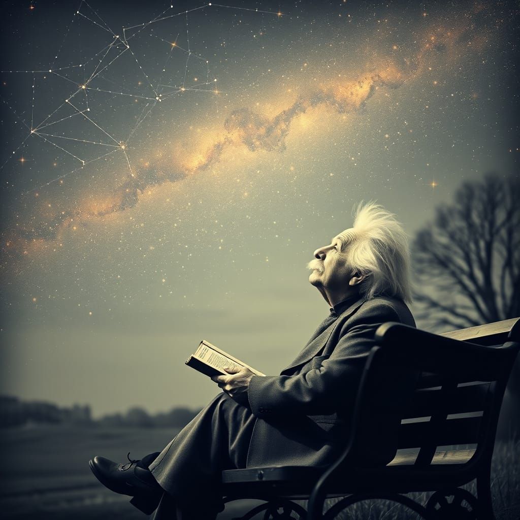 Einstein Gazing at Cosmic Constellations