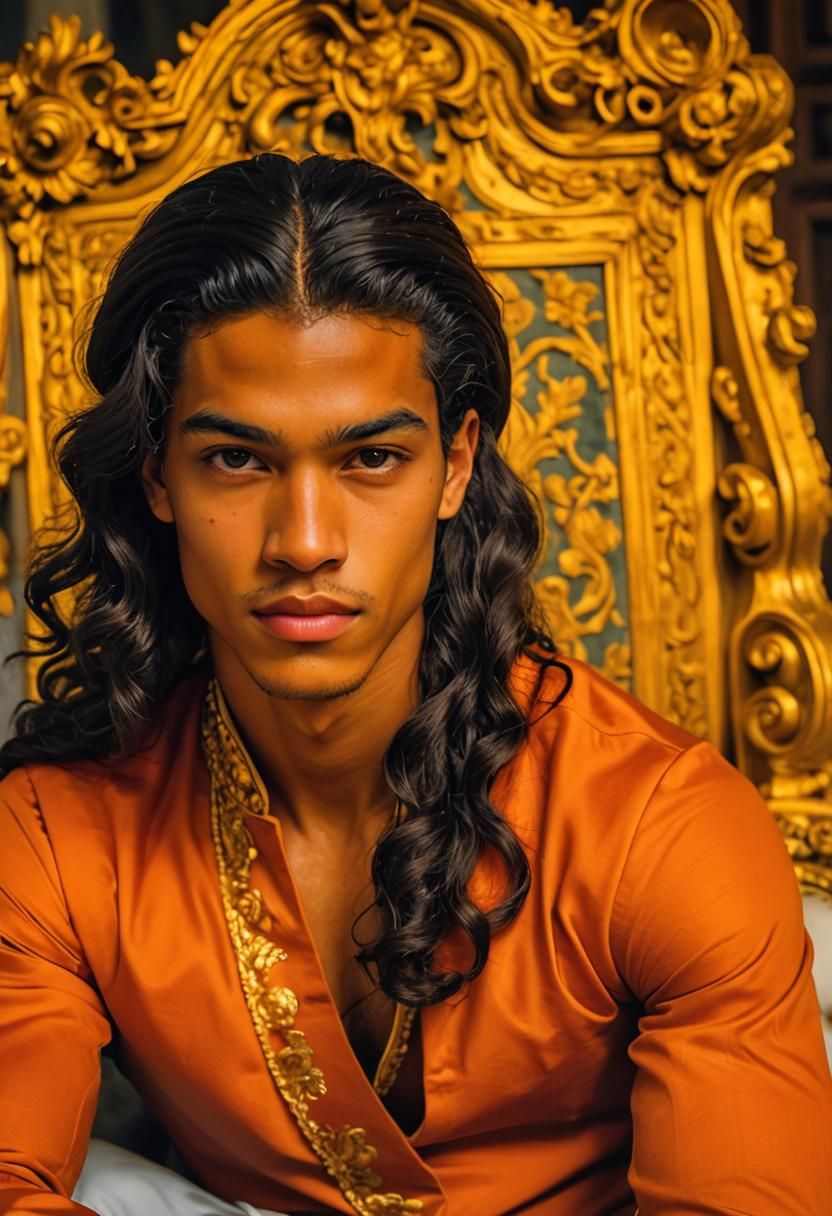 Brazilian Prince Portrait in Baroque Colonial Palace