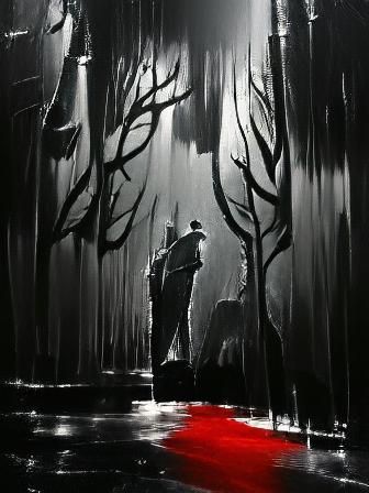 Macbeth Film Noir Poster Art with Blood Stains