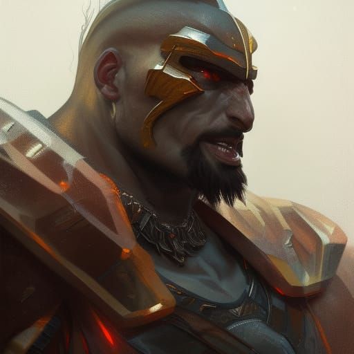 Detailed Portrait of a Goliath Warrior