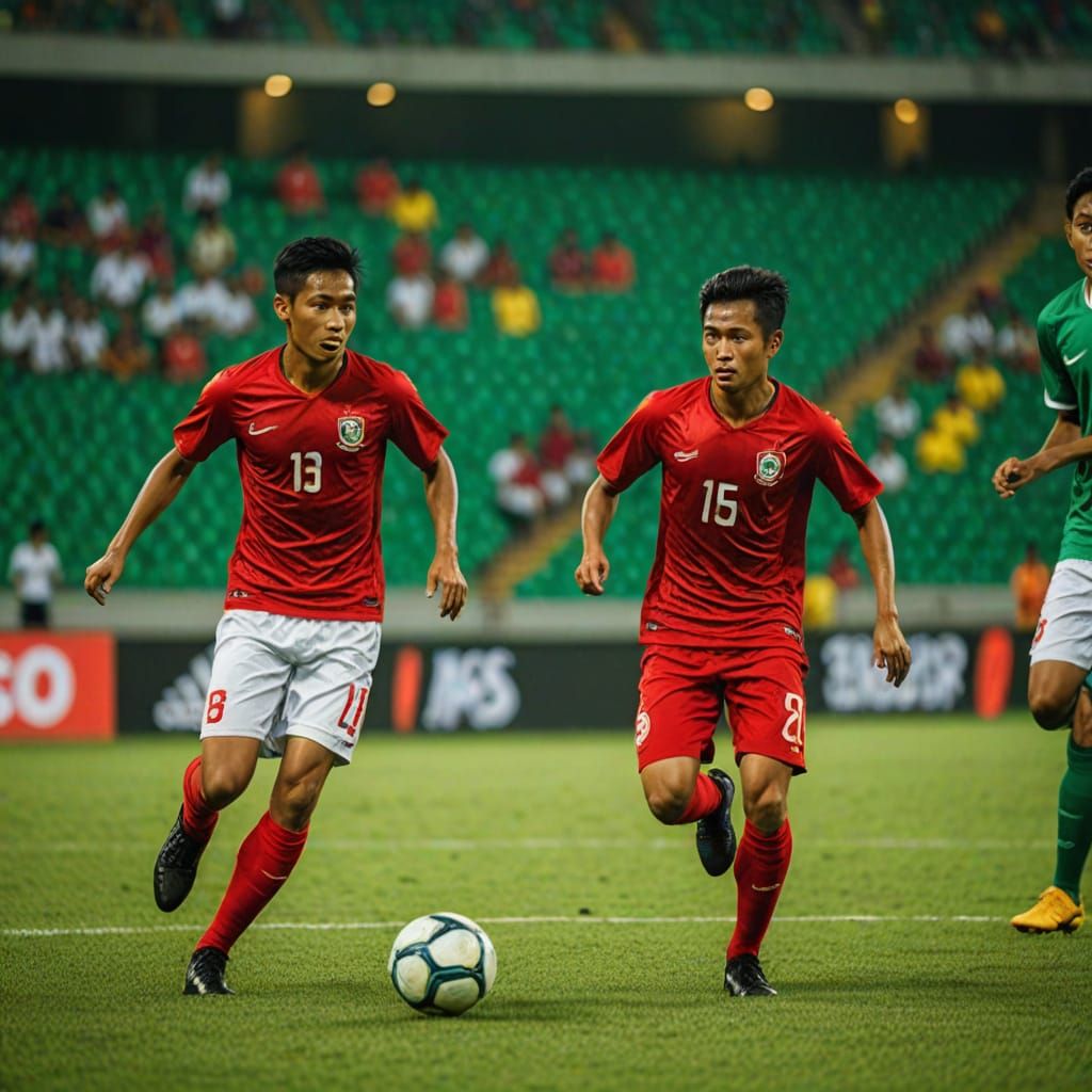 Indonesia National Team Soccer Match: Sports Photography