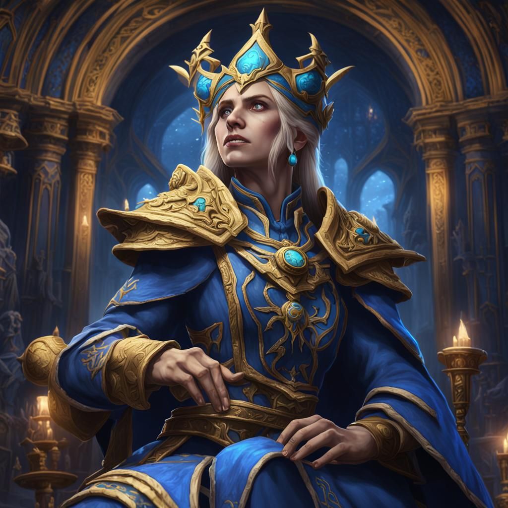 Jaina Proudmoore: Servant of Tzeentch in Detailed Digital Ar...