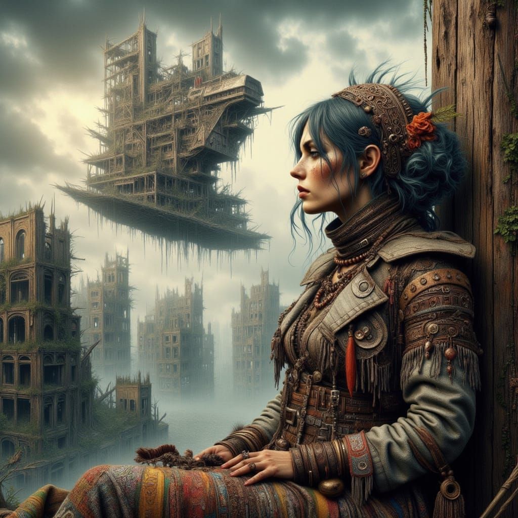 Intricately Detailed Steampunk Metropolis Blazes Through the...
