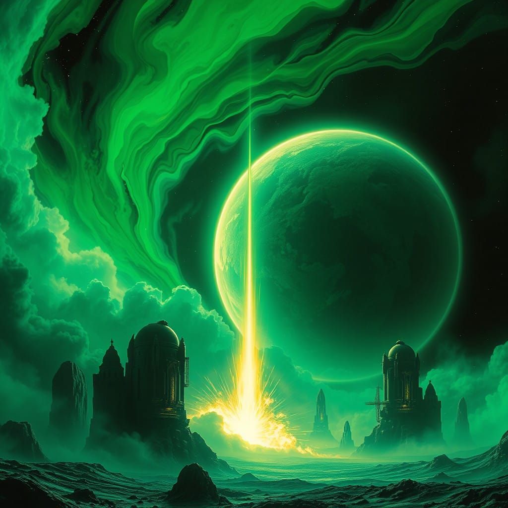 Emerald Apocalypse: Futuristic Energy Harvesting in a Nova's...