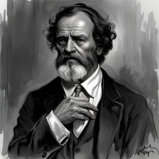 Grotesque Horror Scene in Engraving Style