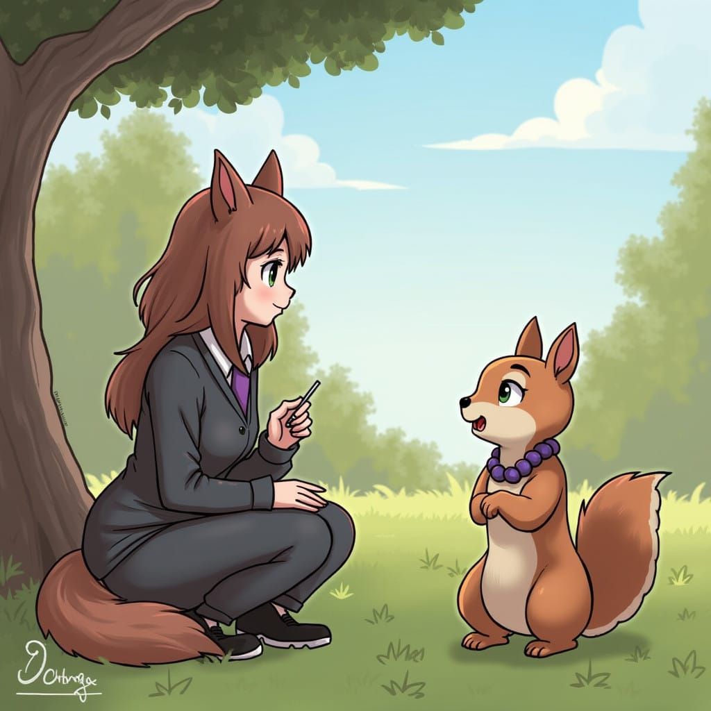 Vinneth Interprets with a Chatty Woodland Squirrel