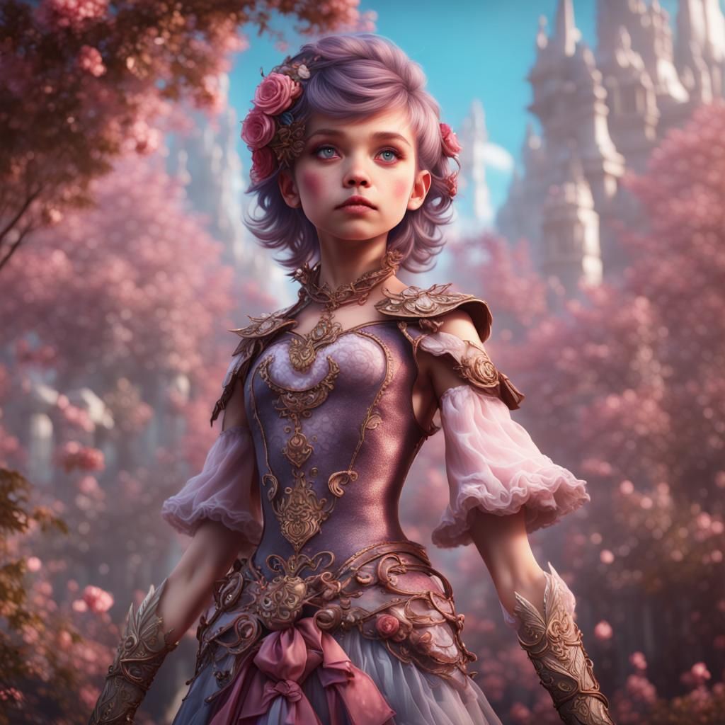 Girly Boy in Detailed Matte Painting Style