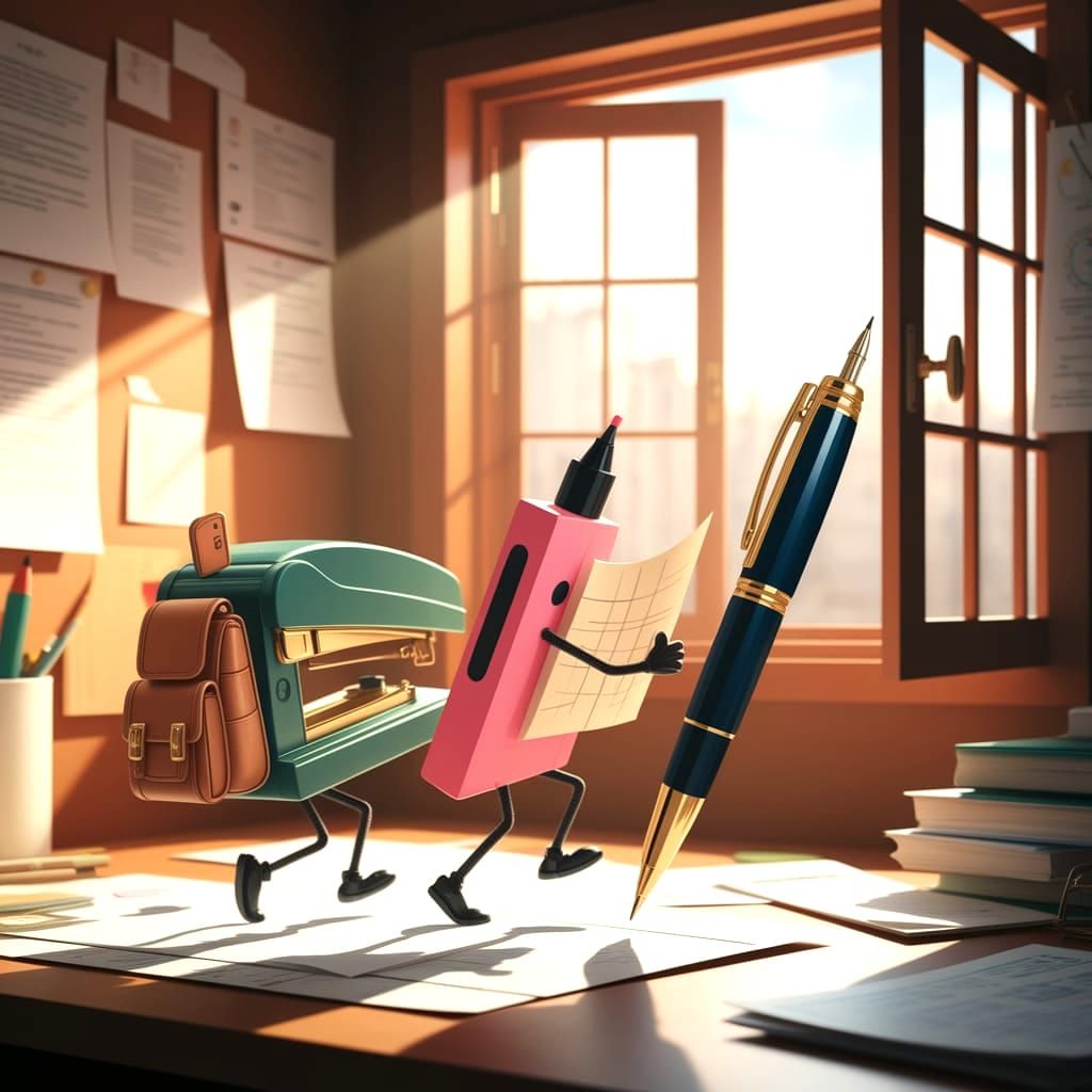 Office Supplies Spring Escape: Anthropomorphic Adventure