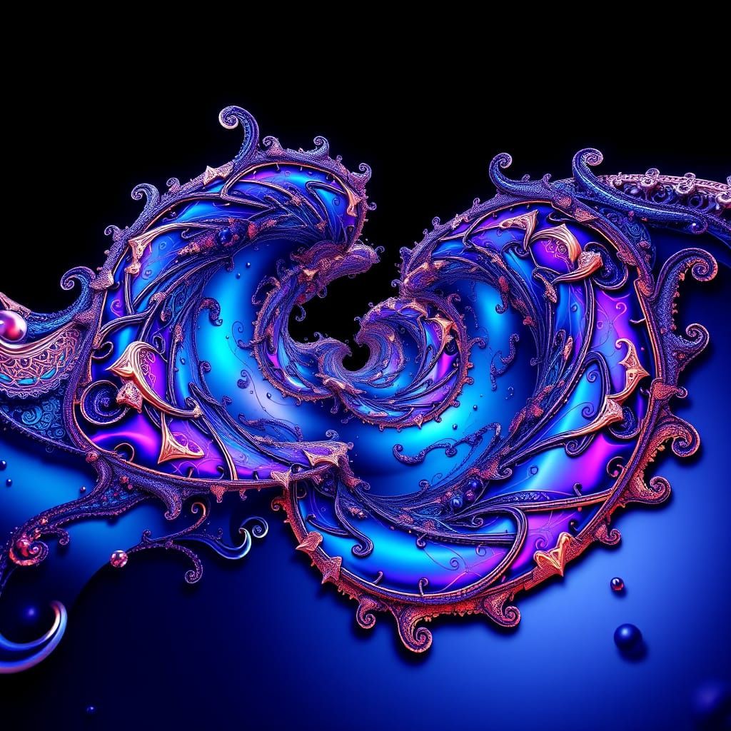 Cosmic Wave Function Fractal with Zentangle Patterns