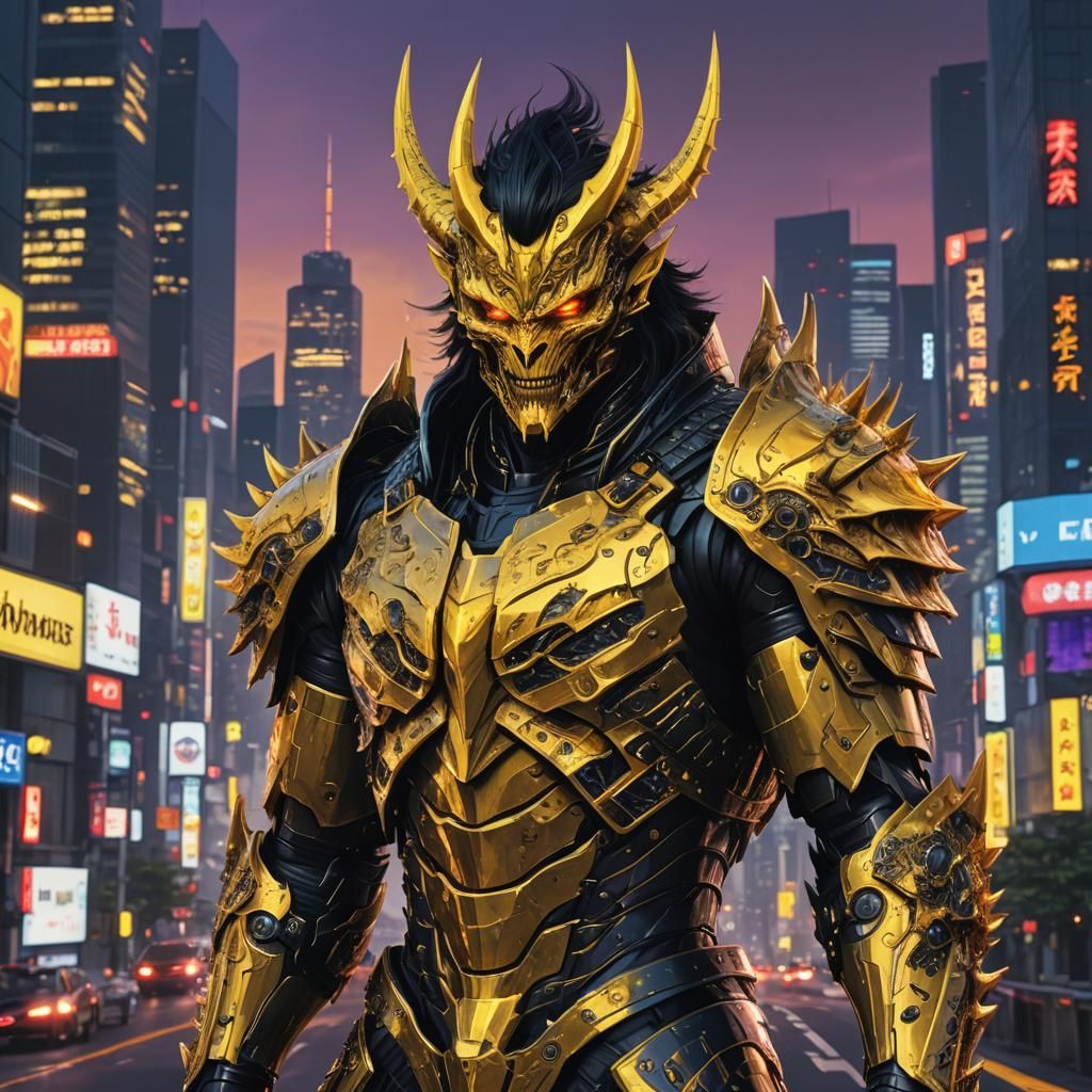 Ethereal Demon Lord in Neon Tokyo