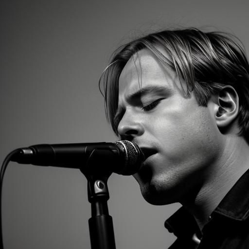 Tom Odell Singing: Hyperrealistic, Cinematic Close-Up