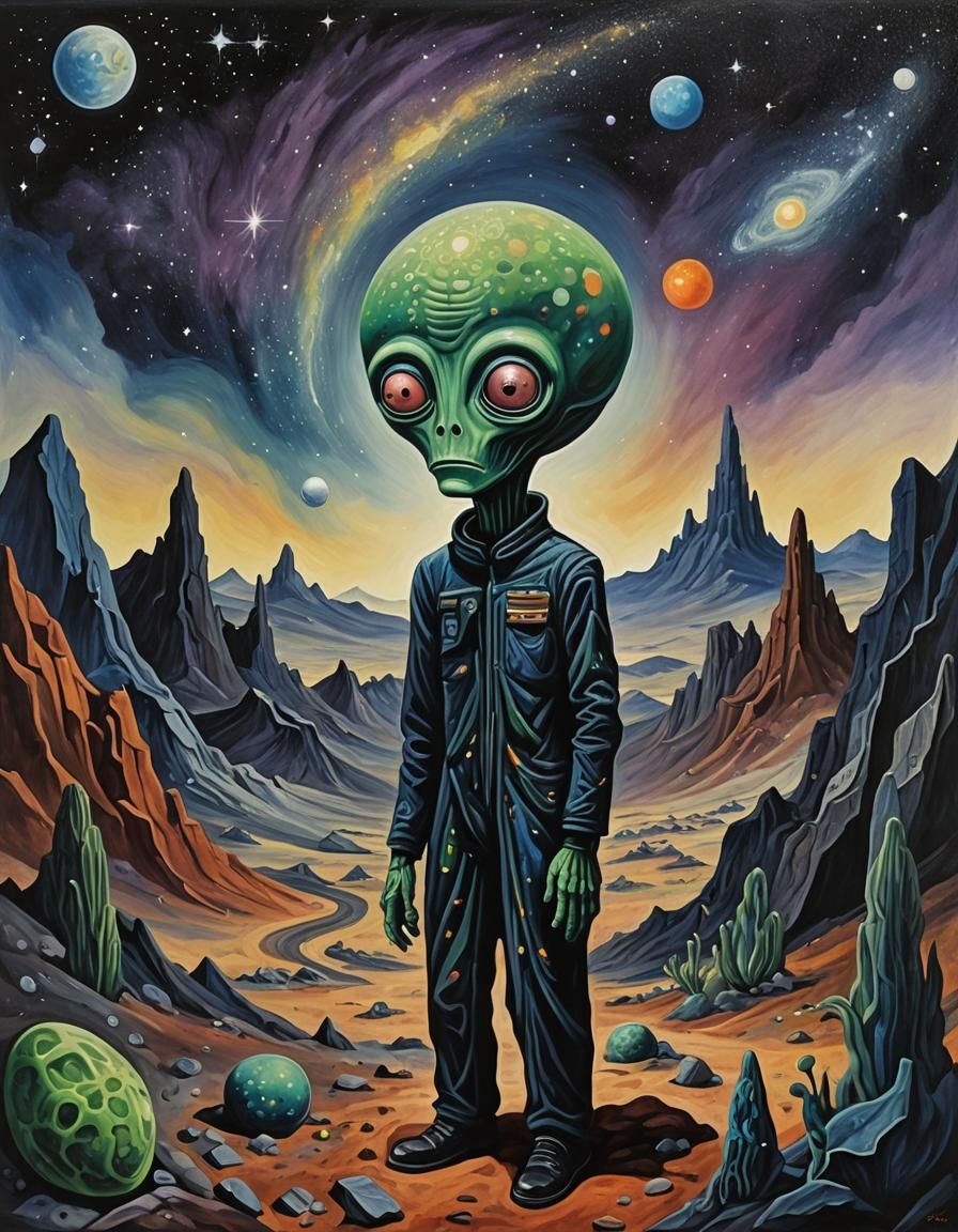 Cosmic Melancholy in Abstract Gouache