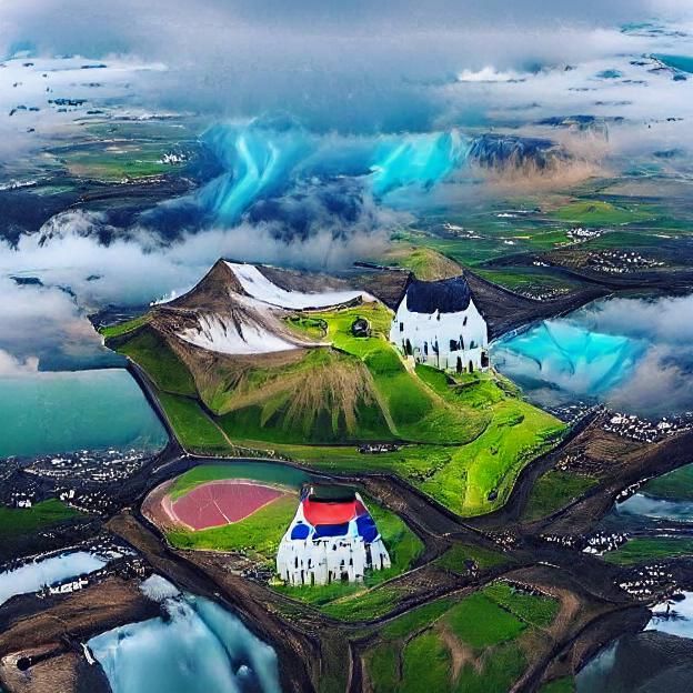 Stunning Iceland Landscape Generated by AI