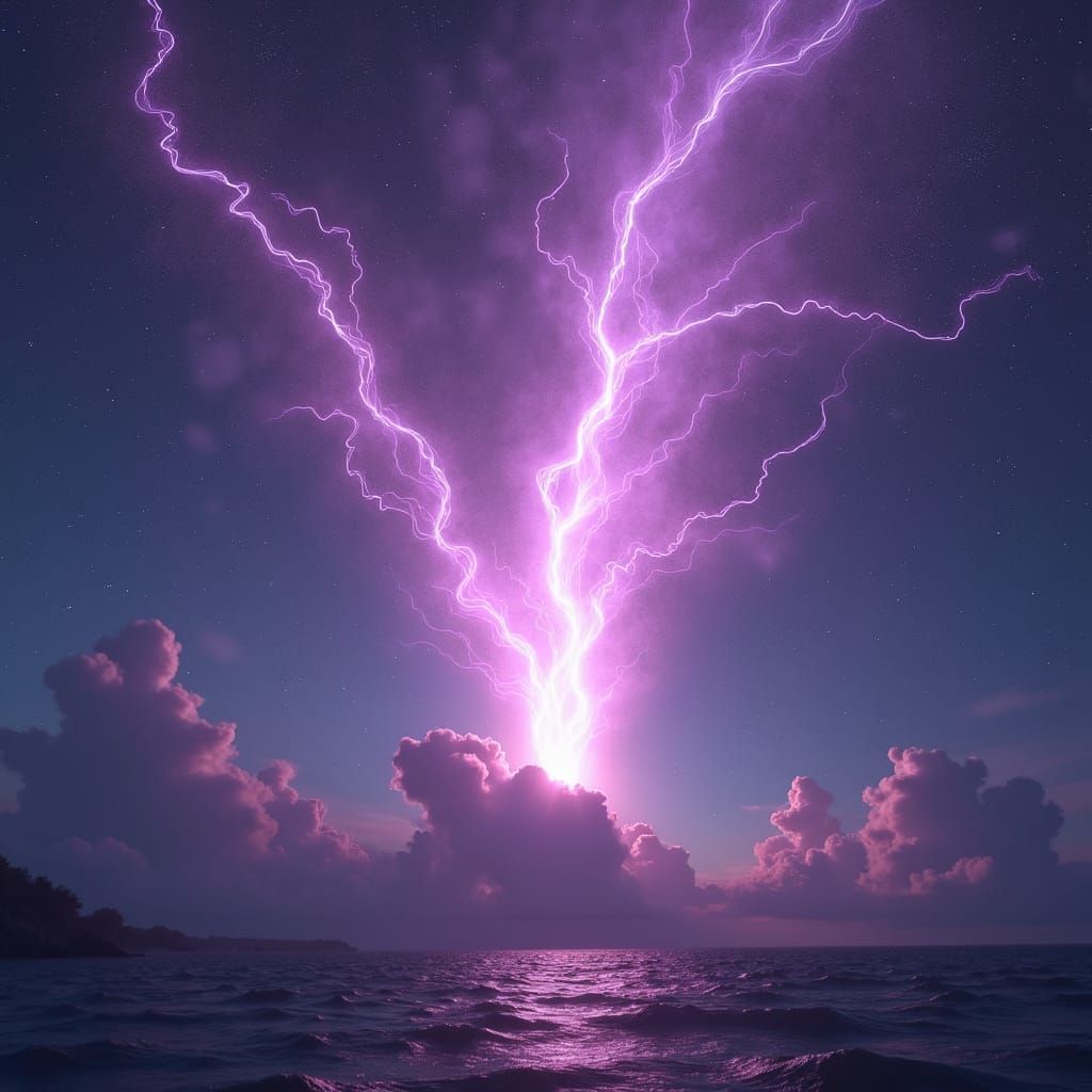 Ethereal Purple Blaze: Stellar Jets and Sprites