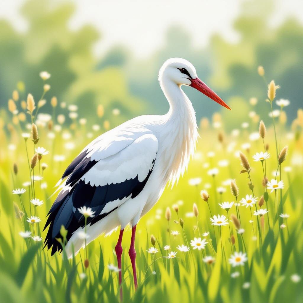 The White Stork is the National Bird of Belarus.