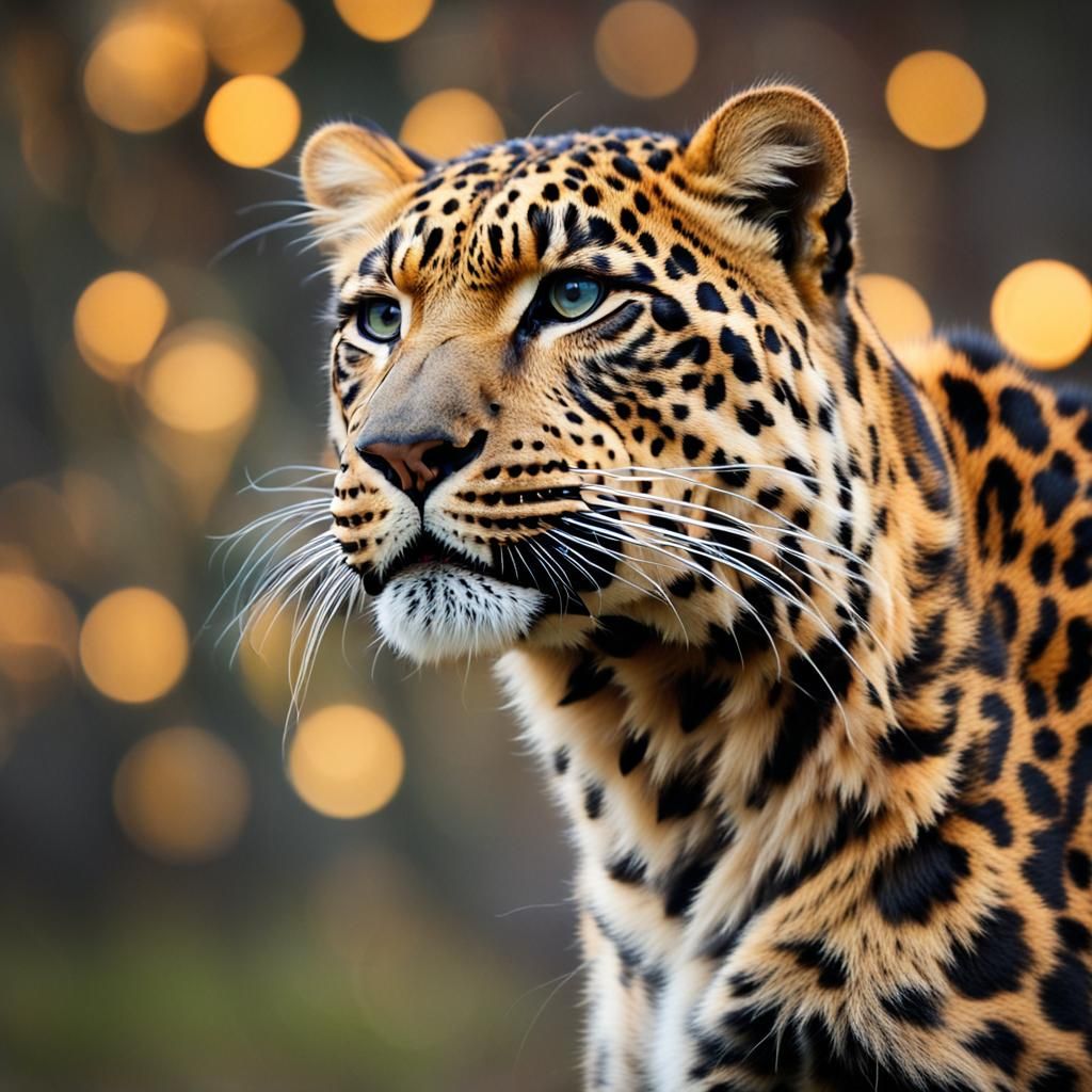 Stunning Amur Leopard Portrait in Natural Light
