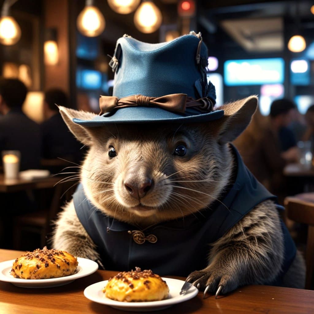 Sorcerous Wombat in Trendy New York Bistro