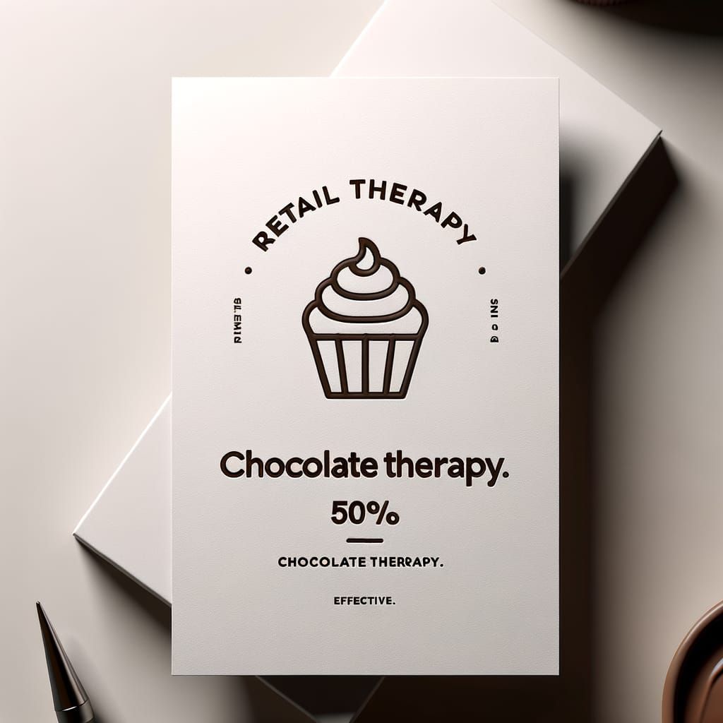 Flat Design Dessert Card With Cupcake Icon