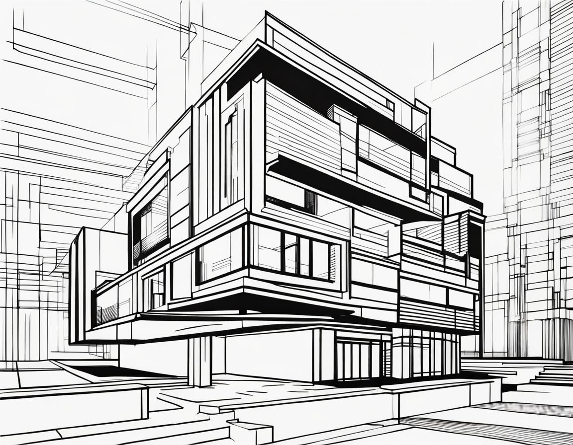 Modern Architecture in Line Art