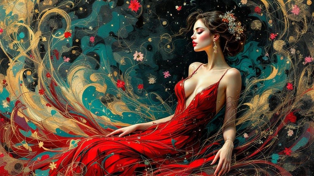 Goddess of Music in Ottoman Splendor