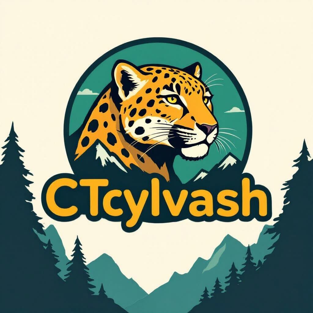 Persian Leopard Head Logo for ТуристЭко