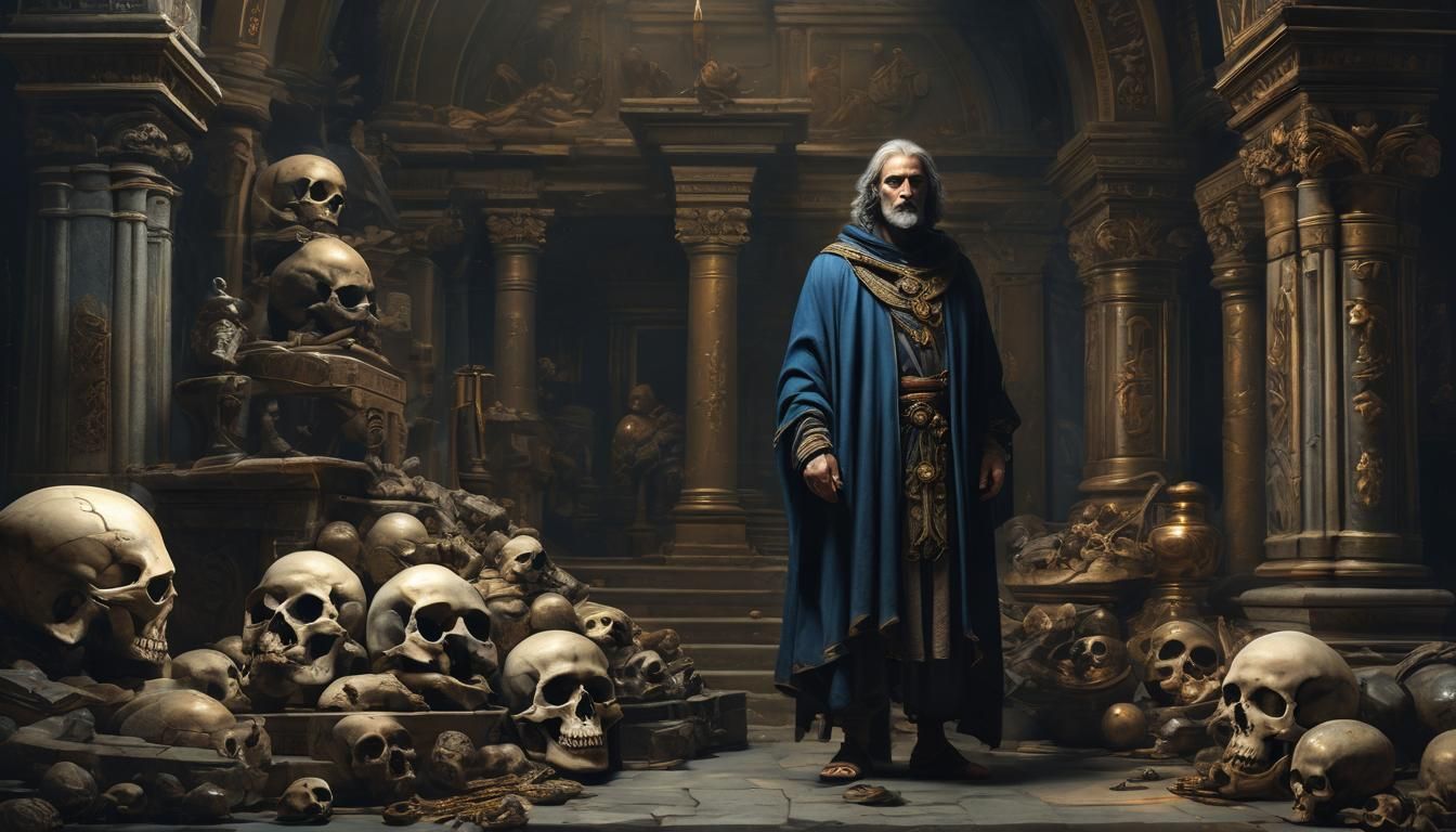 Pluto, God of the Underworld in Dark Fantasy Art