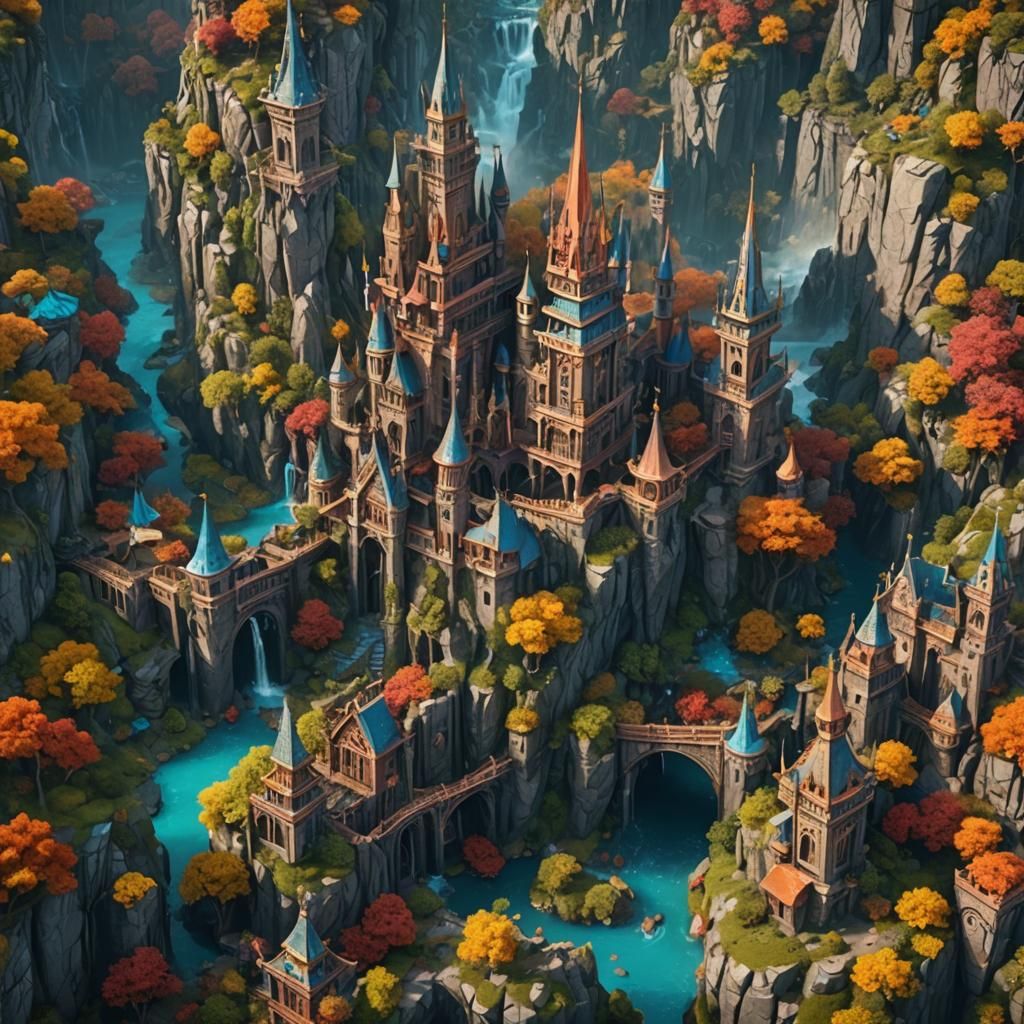 Fantastical Matte Painting in Deep Color