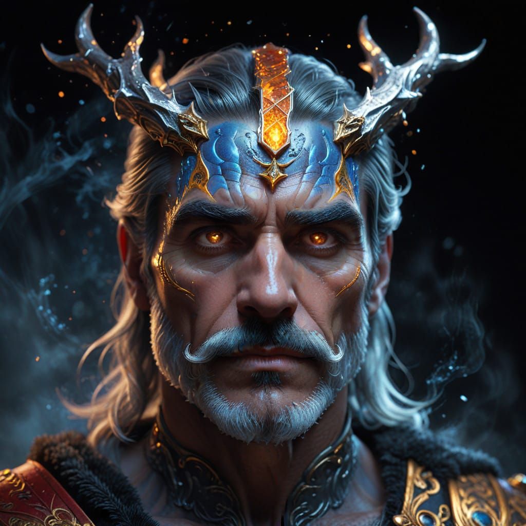 Medieval Fantasy Warrior in Commanding Stance