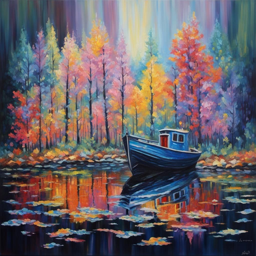 Neo-Impressionist Power Plants Raid Forest, Extravagant Eyes