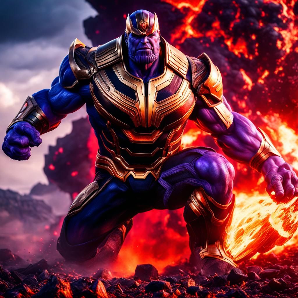Epic Battle with Thanos Reveals Magma Eruption